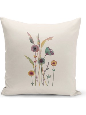 Bertille Home Flower Serisi Çift Tarafı Dijital Baskılı Kırlent Kılıfı (Cushion Cover)