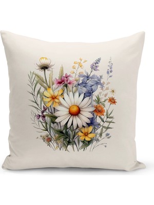 Bertille Home Flower Serisi Çift Tarafı Dijital Baskılı Kırlent Kılıfı (Cushion Cover)