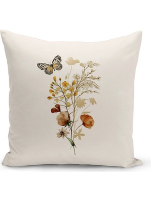 Bertille Home Flower Serisi Çift Tarafı Dijital Baskılı Kırlent Kılıfı (Cushion Cover)