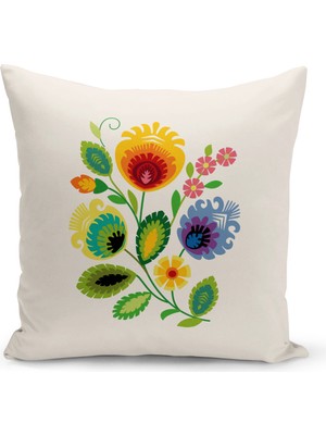 Bertille Home Flower Serisi Çift Tarafı Dijital Baskılı Kırlent Kılıfı (Cushion Cover)