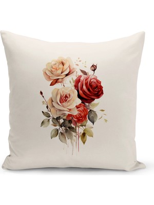 Bertille Home Flower Serisi Çift Tarafı Dijital Baskılı Kırlent Kılıfı (Cushion Cover)
