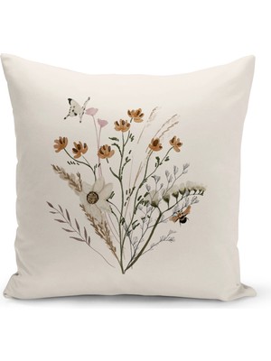 Bertille Home Flower Serisi Çift Tarafı Dijital Baskılı Kırlent Kılıfı (Cushion Cover)