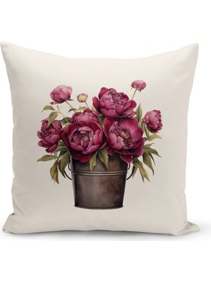 Bertille Home Flower Serisi Çift Tarafı Dijital Baskılı Kırlent Kılıfı (Cushion Cover)