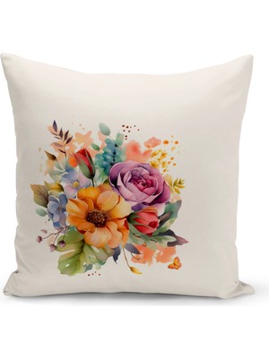 Bertille Home Flower Serisi Çift Tarafı Dijital Baskılı Kırlent Kılıfı (Cushion Cover)