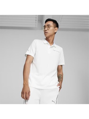 Puma Bmw Mms Jacquard Polo Beyaz Erkek Polo T-Shirt