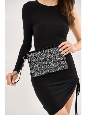 Madamra Damla Taşlı Kadın Taşlı Clutch El ve Omuz Çanta