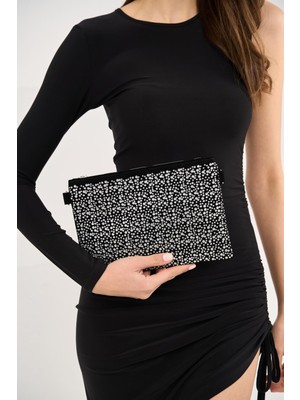 Madamra Damla Taşlı Kadın Taşlı Clutch El ve Omuz Çanta