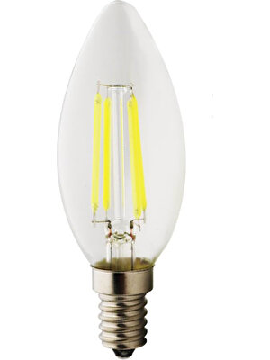 Neovista Rustik 4W C35 LED Filament Mum Tipi Ampul E14 Sarı Işık Dekoratif Vintage Aydınlatma