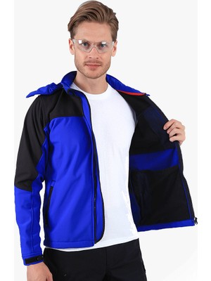 OWL Çift Renkli Kapüşonlu Softshell Mont