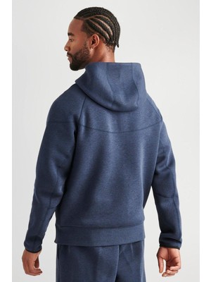 Nike Tech Fleece Full Zip Windrunner Hoodie Navy Kapüşonlu  Sweatshirt Lacivert