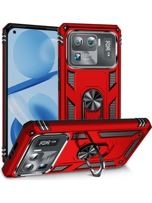 Adige Xiaomi Mi 11 Ultra Kılıf Vega Yüzüklü Standlı Darbe Korumalı