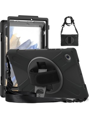 Samsung Galaxy Tab A8 Zırhlı Armour Defender Askılı Kılıf Sm - X200