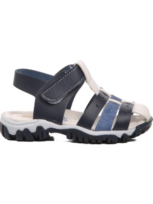 Ayakmod 24-417-B Lacivert-Beyaz Ortopedik Çocuk Sandalet