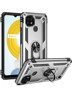 Adige Realme C21 Kılıf Vega Yüzüklü Standlı Darbe Korumalı