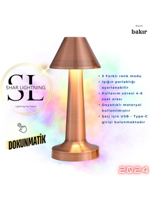 Shar Lightning Dokunmatik LED Masa Lambası