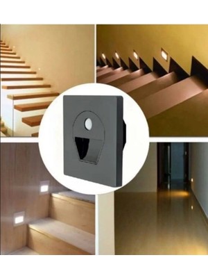 Cata Sensörlü Koridor Aydınlatma Füme 3500 K Günışığı