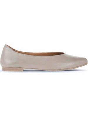 Bueno Shoes Bueno Shoes Gri Deri Kadın Az Topuklu Ayakkabı 01Wr3110 01Wr3110