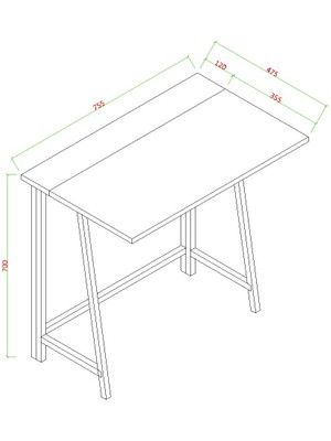 Sonata Katlanır Pratik Çalışma Masası Bilgisayar Masası Çizim  Masası