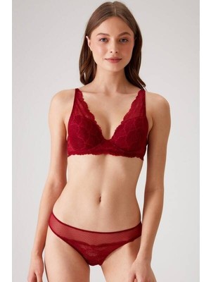 Pierre Cardin Dolgulu Bralet Sütyen Takım Bordo