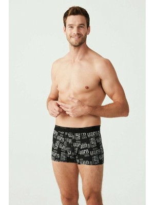 U.S. Polo Assn. Erkek 3'lü Desenli Boxer Set Antrasit-Siyah-Gri