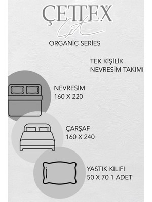 Çettex Organik Keten Tek Kişilik Nevresim Takımı