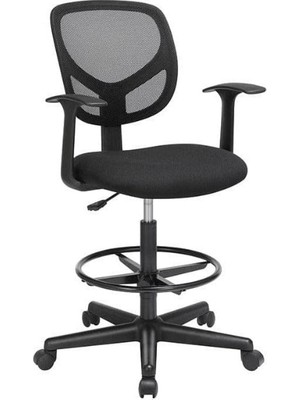 Dopa Fileli Yüksek Ofis Sandalyesi Fileli Yüksek Bar Sandalyesi Ayak Koymalı