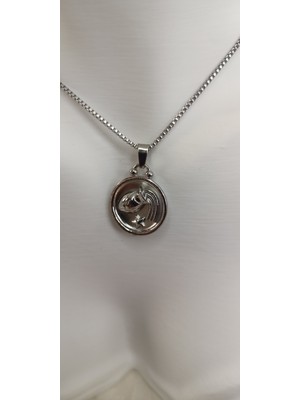 Stainless Stell Miev Kova Burç Çelik Kolye