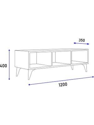 Esn Home Terra 120 cm Tv Sehpası - Atlantik Çam