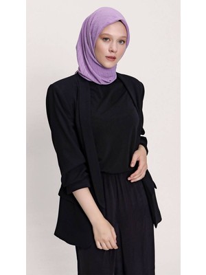 Miray Kadın Desenli İnce Rio Eşarp Leylak