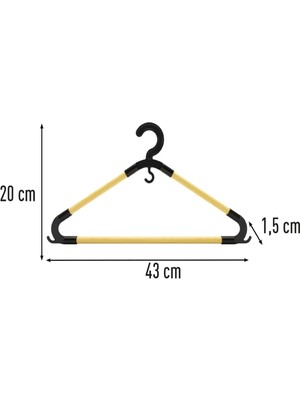 Aspartam Ahşap 6'lı Yetişkin Elbise Askısı 43 cm Genişlik Doğal Ahşap Kızıl Çam