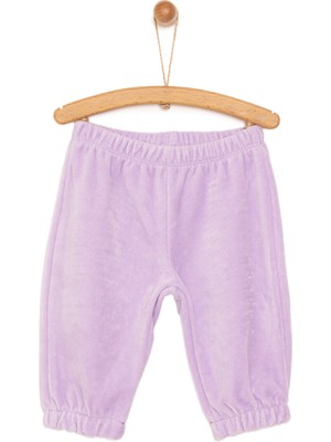 HelloBaby HelloBaby Basic Lastikli Kadife Eşofman Alt Kız Bebek