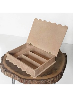 Altınyapı Hobi Market Dört Bölmeli Kutu Mdf Boyasız