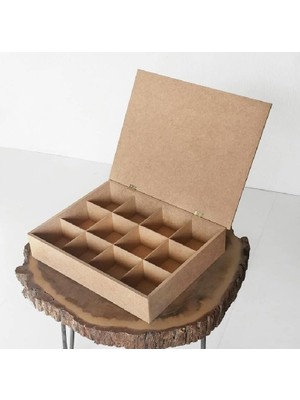 Altınyapı Hobi Market On Iki Bölmeli Kutu Mdf Boyasız