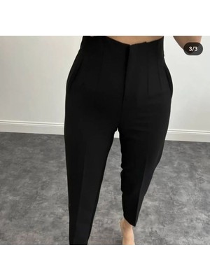 Nils Fashion Siyah Kumaş Pantalon