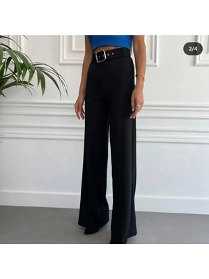 Nils Fashion Palazzo Paça Kemerli Likralı Pantalon