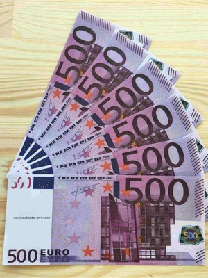 Store 1 Deste Geçersiz Renkli 100 Tane 500 Euro Banknot Sah Te Para Düğün