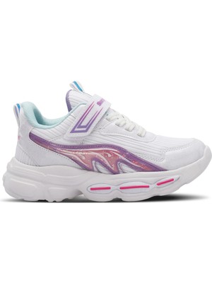 Slazenger NOELA Kız Çocuk Cırt Cırtlı Beyaz / Fuşya Günlük Spor Ayakkabısı