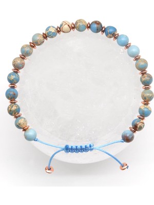 Alibaba Doğaltaş Varisit Doğal Taş Makrome Örme Bileklik Küre Kesim