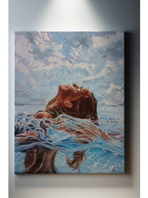 Suala Yüzen Kadın Tablosu-2046