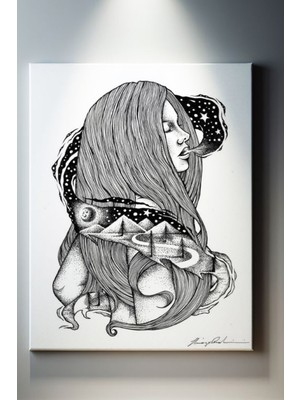 Suala Ütopik Kadın Çizimi Tablosu-2050