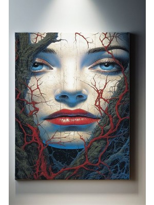 Suala Modern Kadın Portre Tablosu-1658