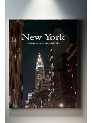 Suala New York Gece Manzarası Tablo-1395