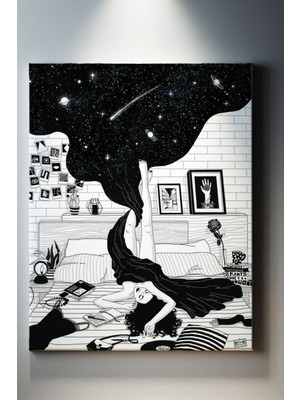 Suala Düşlerin Içinde Uyuyan Bir Kadın Tablosu-2035