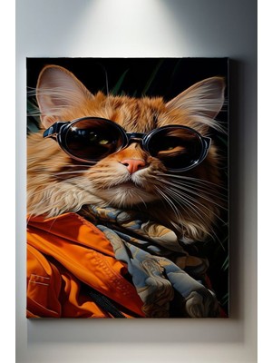 Suala Modern Kedi Portresi Tablosu-1978