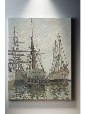 Suala Claude Monet'in Onarımdaki Tekneler Tablosu-1752