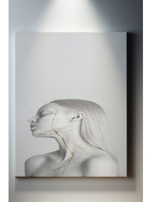 Suala Gold Temalı Kadın Portre Tablosu-1372