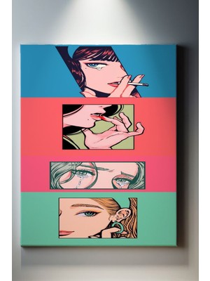 Suala Retro Temalı Modern Tablo-1163