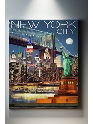 Suala New York City Retro Tablo-1487