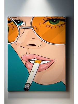 Suala Illüstrasyon Temalı Kadın Portre Tablo-1158