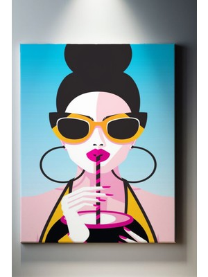 Suala Illüstrasyon Temalı, Kadın Tablo-794